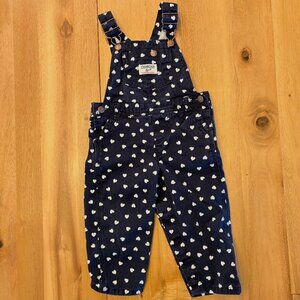 OshKosh B'gosh Heart Print Overalls 18M